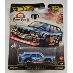 HOT WHEELS RONIN RUN II MAD MIKE MAZDA RX-3 WAGON 3/5 JBK50 - BENT CARD