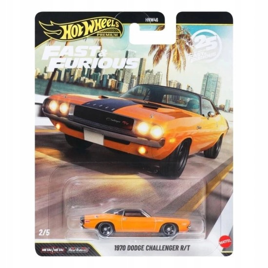 HOT WHEELS FAST AND FURIOUS 25 YEARS 1970 DODGE CHALLENGER R/T 2/5 JHW64