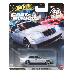 HOT WHEELS FAST AND FURIOUS 25 YEARS MERCEDES-BENZ 500 SEL 2/5 JHW67