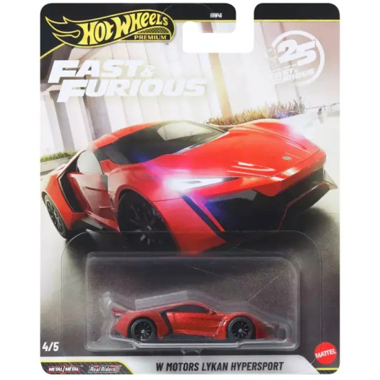 HOT WHEELS FAST AND FURIOUS 25 YEARS W MOTORS LYKAN HYPERSPORT 4/5 JHW70