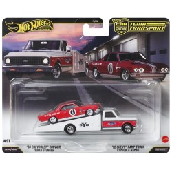 HOT WHEELS TEAM TRANSPORT '66 CHEVY CORVAIR YENKO STINGER RAMP TRUCK #91 JHX91