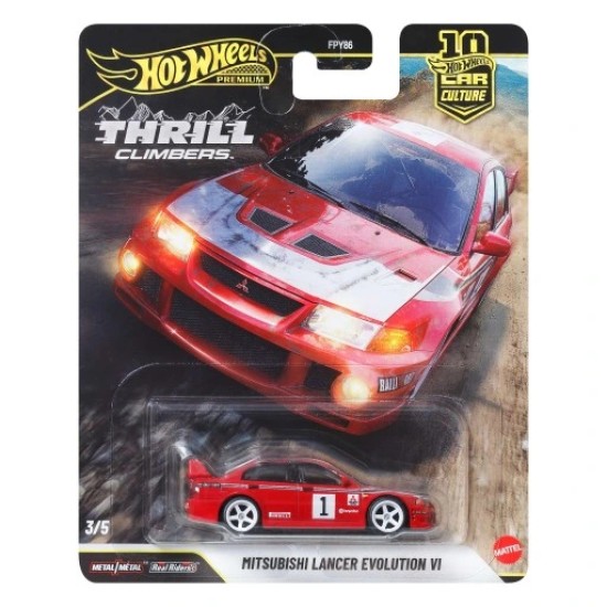 HOT WHEELS THRILL CLIMBERS 2025 MITSUBISHI LANCER EVOLUTION VI 3/5 JKF19