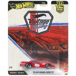 HOT WHEELS PREMIUM VINTAGE RACING '76 GREENWOOD CORVETTE 3/5 JKF24