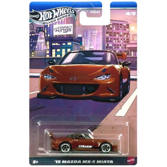 HOT WHEELS SILVER SERIES COMPACT KINGS '15 MAZDA MX-5 MIATA 4/5 JKX56