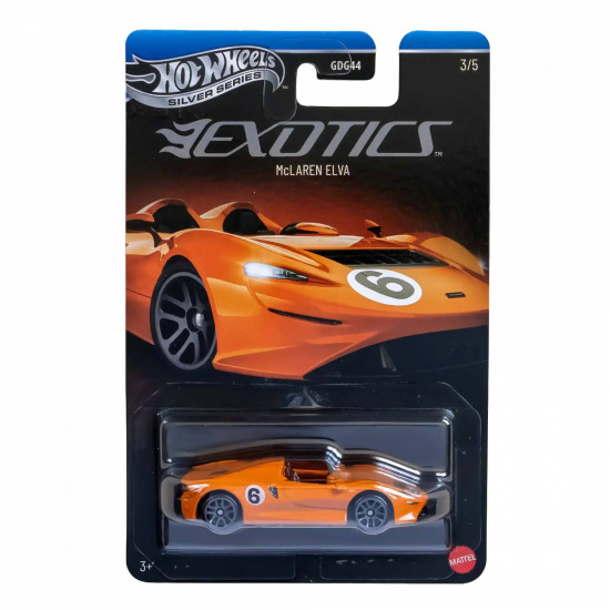 HOT WHEELS SILVER SERIES EXOTICS MCLAREN ELVA ORANGE 3/5 JKX78
