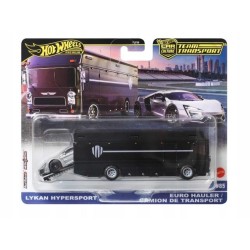 HOT WHEELS TEAM TRANSPORT LYKAN HYPERSPORT AND EURO HAULER #85 JBM39 HOT WHEELS TEAM TRANSPORT LYKAN HYPERSPORT AND EURO HAULER #85 JBM39