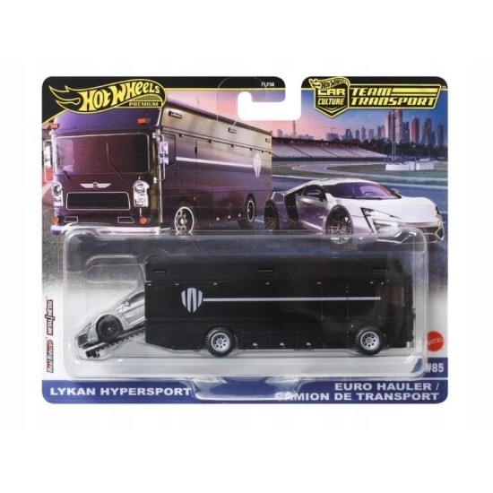 HOT WHEELS TEAM TRANSPORT LYKAN HYPERSPORT AND EURO HAULER #85 JBM39