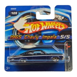 HOT WHEELS 2005 MUSCLE MANIA 1965 CHEVY IMPALA 5/5 BLUE/BLACK G6832