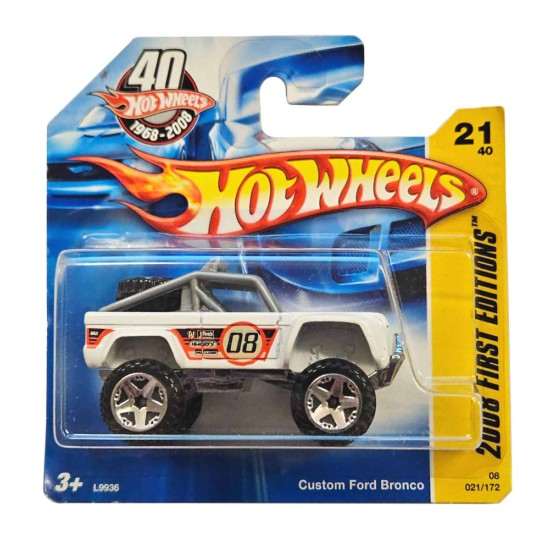 HOT WHEELS 2008 FIRST EDITIONS 21/40 CUSTOM FORD BRONCO 021/172 L9936