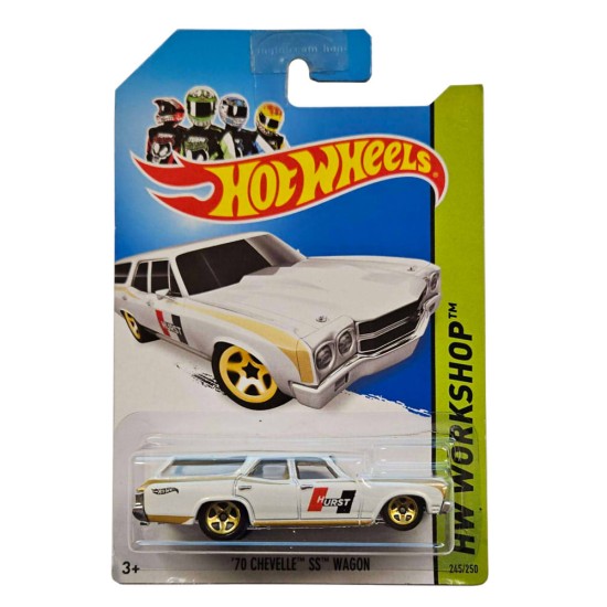 HOT WHEELS 2014 HW WORKSHOP '70 CHEVELLE SS WAGON 245/250 WHITE BFF21
