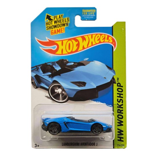 HOT WHEELS 2014 HW WORKSHOP LAMBORGHINI AVENTADOR J 196/250 BLUE BFG87