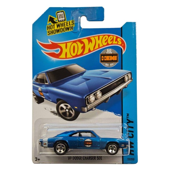 HOT WHEELS 2014 HW CITY '69 DODGE CHARGER 500 19/250 CFH22