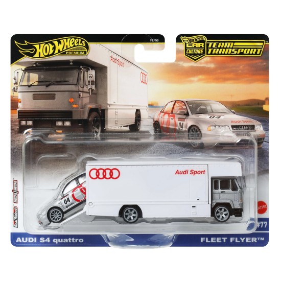 HOT WHEELS TEAM TRANSPORT AUDI S4 QUATTRO FLEET FLYER #77 JBM30