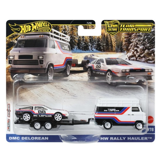 HOT WHEELS TEAM TRANSPORT DMC DELOREAN HW RALLY HAULER #78 JBM35