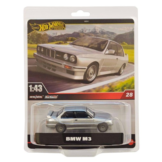 HOT WHEELS PREMIUM 1/43 BMW M3 SILVER #28 HTW14