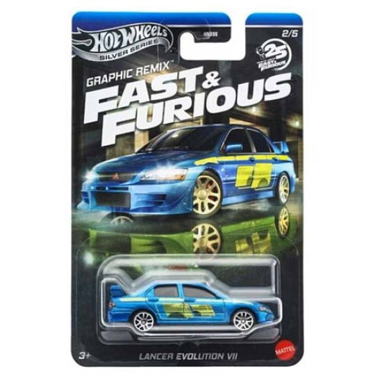 HOT WHEELS FAST AND FURIOUS GRAPHIC REMIX LANCER EVOLUTION VII 2/5 JBY47