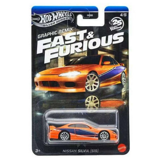 HOT WHEELS FAST AND FURIOUS GRAPHIC REMIX NISSAN SILVIA (S15) 4/5 JBY48