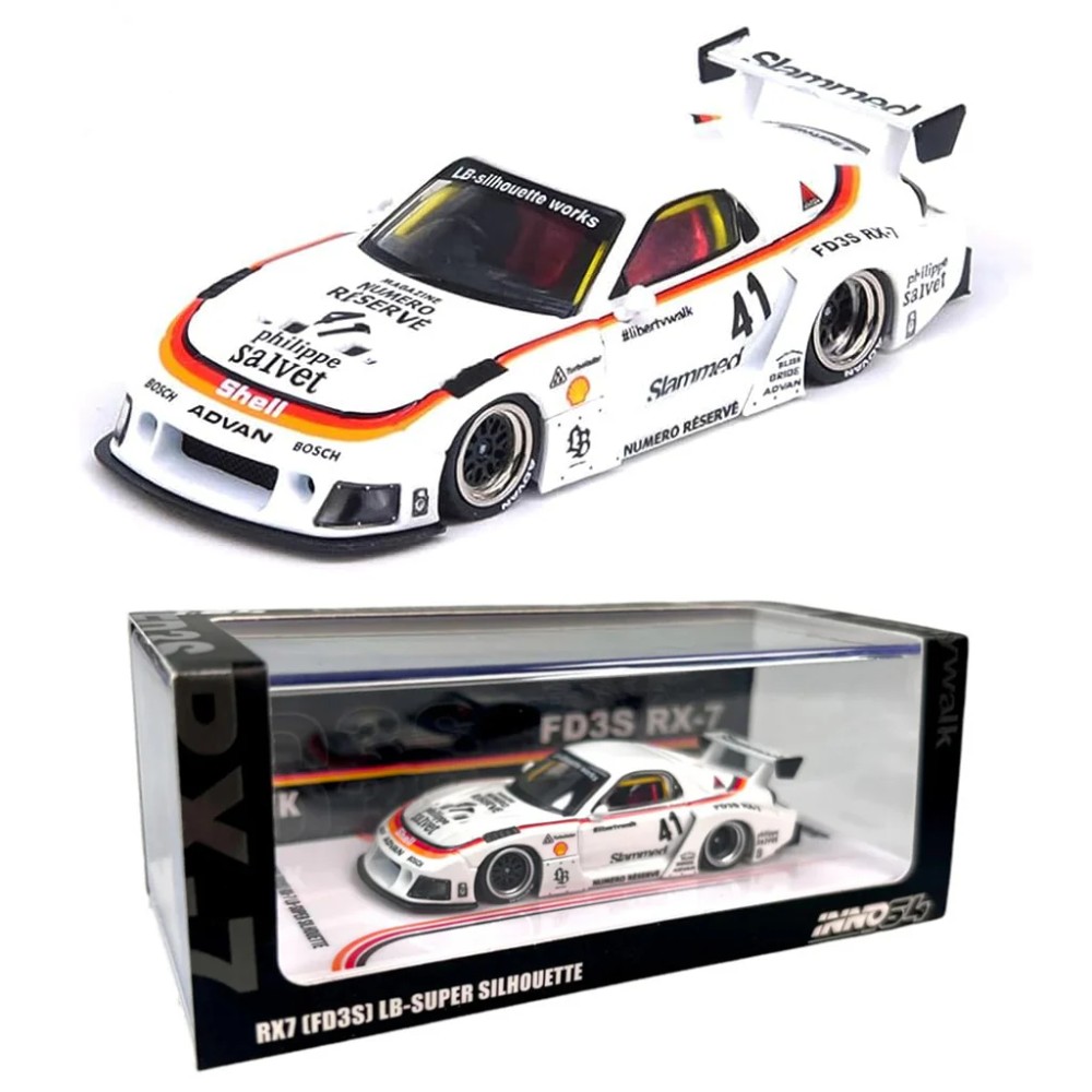 Works Rx7 1/64 LB WORKS MAZDA RX7 FD3S SUPER SILHOUETTE WHITE ORANGE