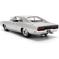 1/24 FAST AND FURIOUS ANNIVERSARY DOM'S DODGE CHARGER SILVER FINISH 36804 1/24 FAST AND FURIOUS ANNIVERSARY DOM'S DODGE CHARGER SILVER FINISH 36804