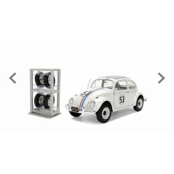 1/24 HOLLYWOOD RIDES VW BEETLE HERBIE THE LOVE BUG WITH RACK 37584
