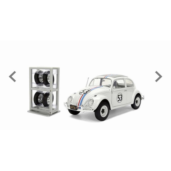 1/24 HOLLYWOOD RIDES VW BEETLE HERBIE THE LOVE BUG WITH RACK 37584