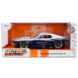 1/24 FORD MUSTANG BOSS 429 1970 BLUE IRON STALLION BIG TIME MUSCLE 36639