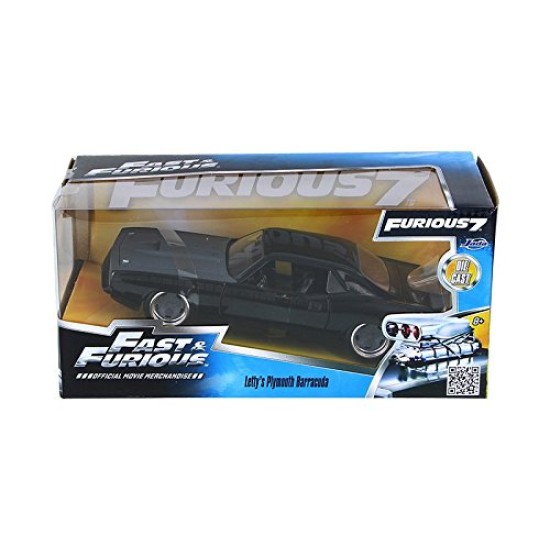 JAD97195 - 1/24 1970 PLYMOUTH LETTYS BARRACUDA FAST AND FURIOUS BLACK
