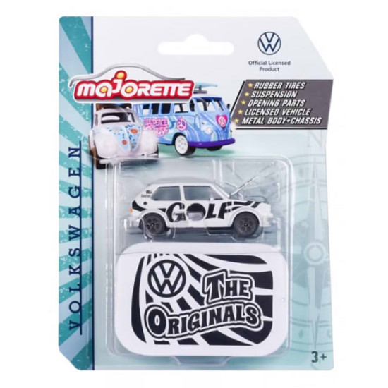 1/64 VW GOLF MK1 (WHITE) WITH COLLECTORS TIN