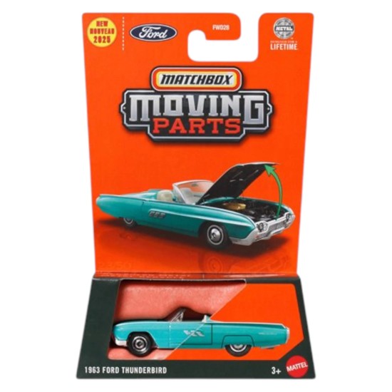 MATCHBOX MOVING PARTS 1/64 1963 FORD THUNDERBIRD JBW68