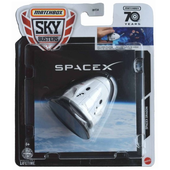 MATCHBOX SKYBUSTERS 70 YEARS SPACEX DRAGON HHT59