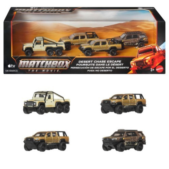MATCHBOX THE MOVIE CONVOY DESERT CHASE ESCAPE 4 CAR SET JMB53