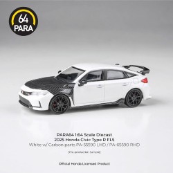 1/64 HONDA CIVIC TYPE R FL5 WHITE 2023 WITH CARBON PARTS (RHD) PA-65590 1/64 HONDA CIVIC TYPE R FL5 WHITE 2023 WITH CARBON PARTS (RHD) PA-65590