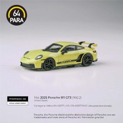 1/64 PORSCHE 911 GT3 (992.2) CARTAGENA YELLOW 2025 (RHD) PA-65877 1/64 PORSCHE 911 GT3 (992.2) CARTAGENA YELLOW 2025 (RHD) PA-65877