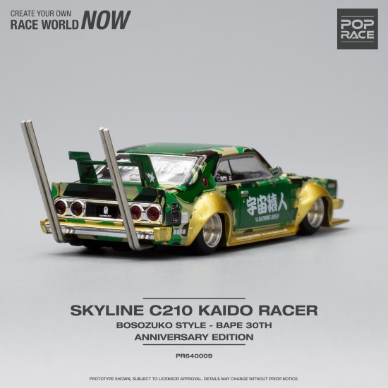 1/64 SKYLINE C210 KAIDO RACER - BOSOZUKO STYLE - BAPE 30TH ANNIVERSARY EDITION