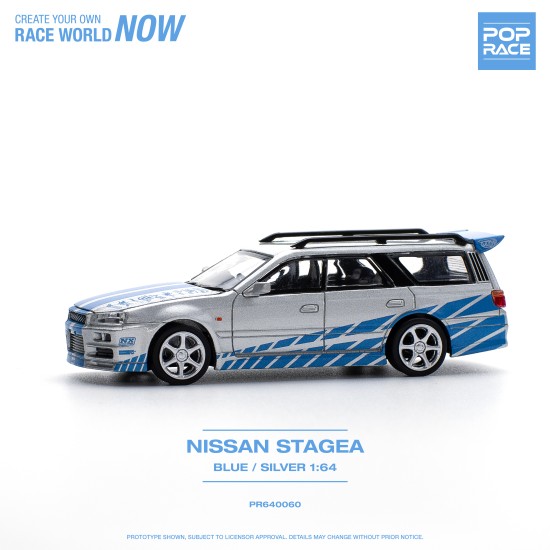 1/64 NISSAN STAGEA BLUE/SILVER PR640060