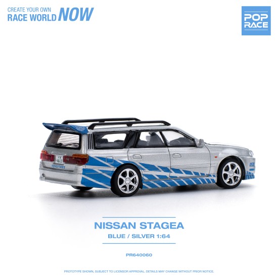 1/64 NISSAN STAGEA BLUE/SILVER PR640060