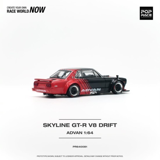 1/64 SKYLINE GT-R V8 DRIFT (HAKOSUKA) ADVAN