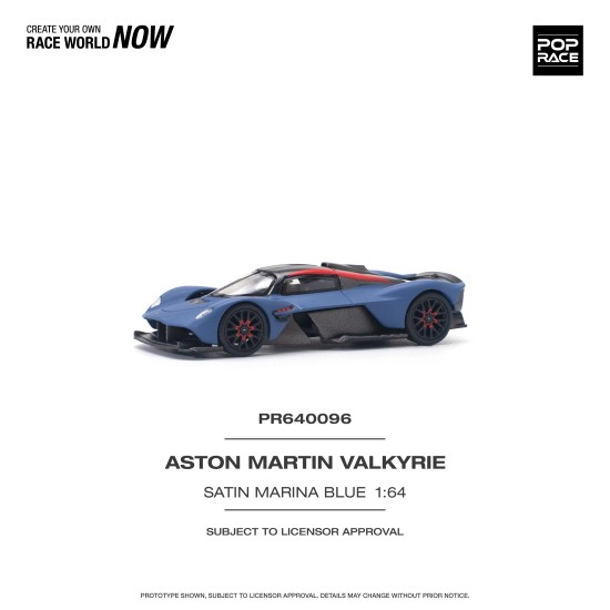 1/64 ASTON MARTIN VALKYRIE SATIN MARINA BLUE