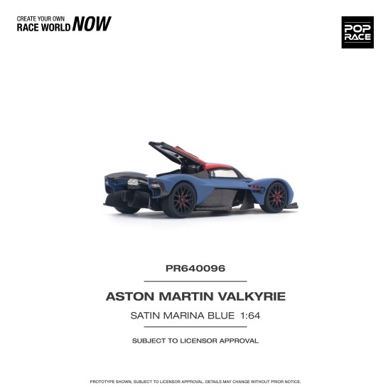 1/64 ASTON MARTIN VALKYRIE SATIN MARINA BLUE