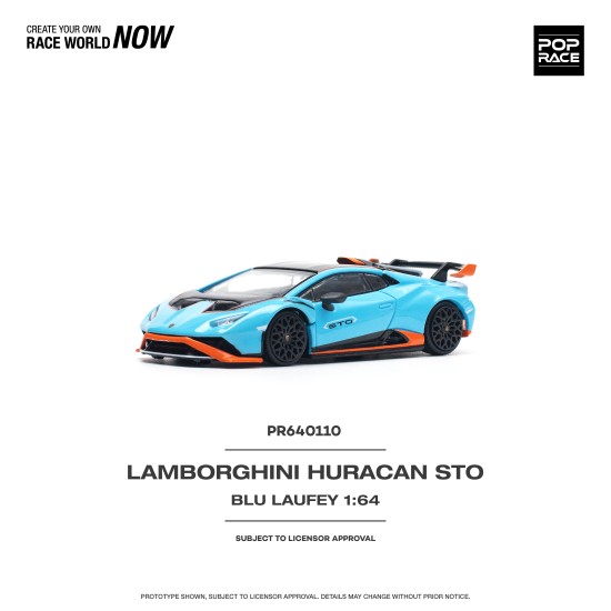 1/64 LAMBORGHINI HURACAN STO BLU LAUFEY/ARANCIO XANTO