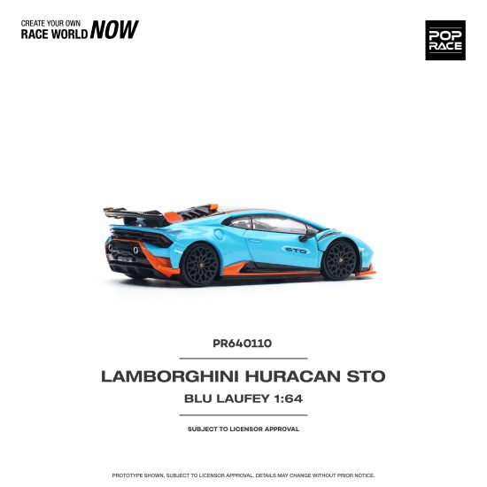 1/64 LAMBORGHINI HURACAN STO BLU LAUFEY/ARANCIO XANTO