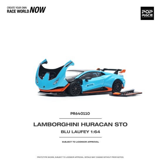 1/64 LAMBORGHINI HURACAN STO BLU LAUFEY/ARANCIO XANTO