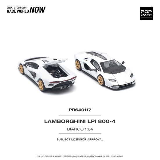 1/64 LAMBORGHINI COUNTACH LPI 800-4 BIANCO SIDERALE