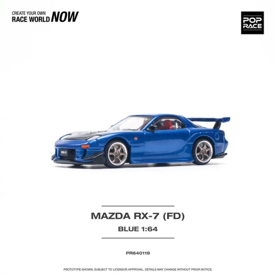 1/64 MAZDA RX-7 (FD3S) RE-AMEMIYA WIDEBODY METALLIC BLUE