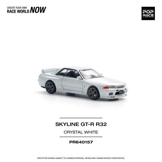 1/64 NISSAN SKYLINE GT-R R32 - CRYSTAL WHITE