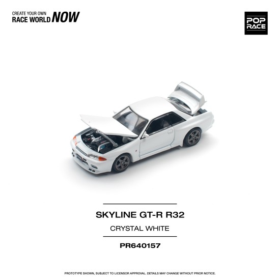 1/64 NISSAN SKYLINE GT-R R32 - CRYSTAL WHITE