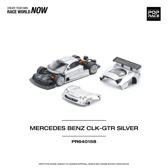 1/64 MERCEDES BENZ AMG CLK GTR SILVER