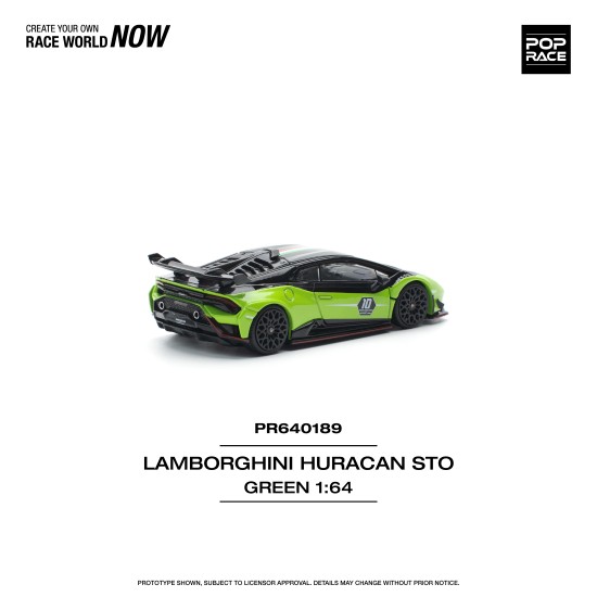 1/64 LAMBORGHINI HURACAN STO (LP640-2) 10 ANNIVERSARIO GREEN/BLACK