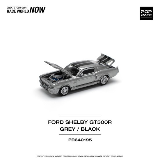 1/64 1967 SHELBY MUSTANG GT500 - GREY/BLACK