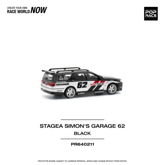 1/64 NISSAN STAGEA SIMONS GARAGE NO.62 - BLACK